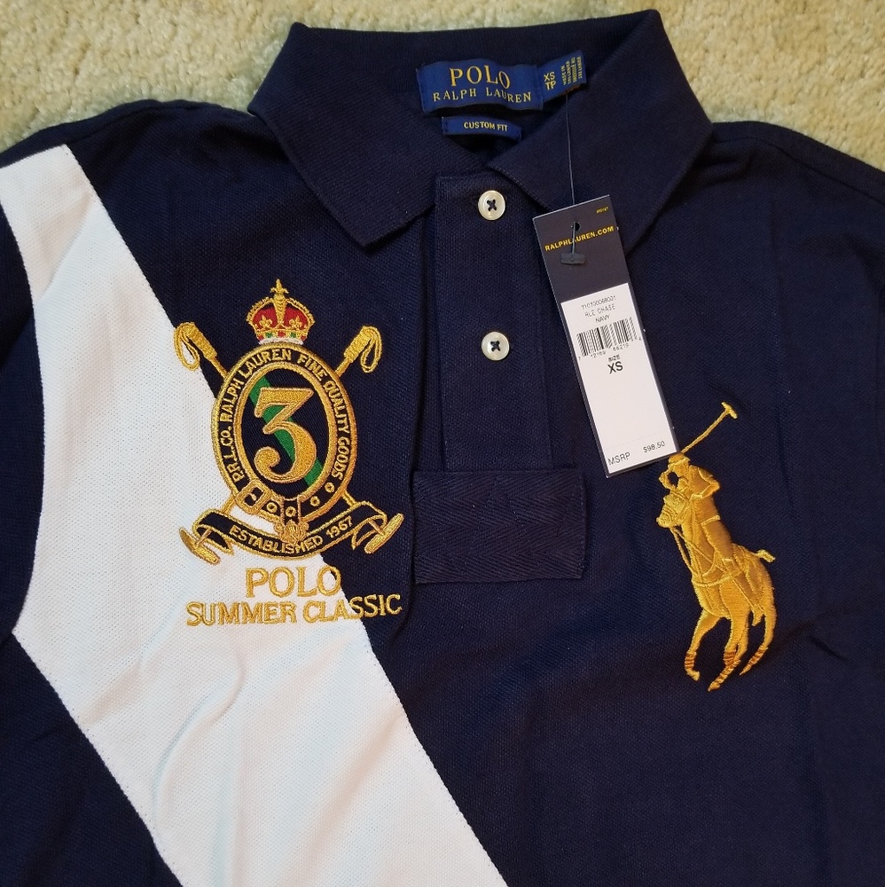New ralph lauren big pony slim polo shirt size xs